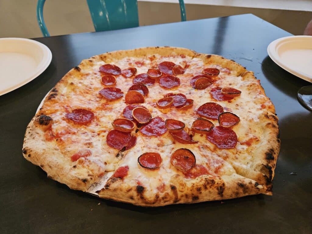 Pepperoni Pizza at Crooked Crab