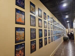 The wall of fame for guest brewers at Chesepiooc