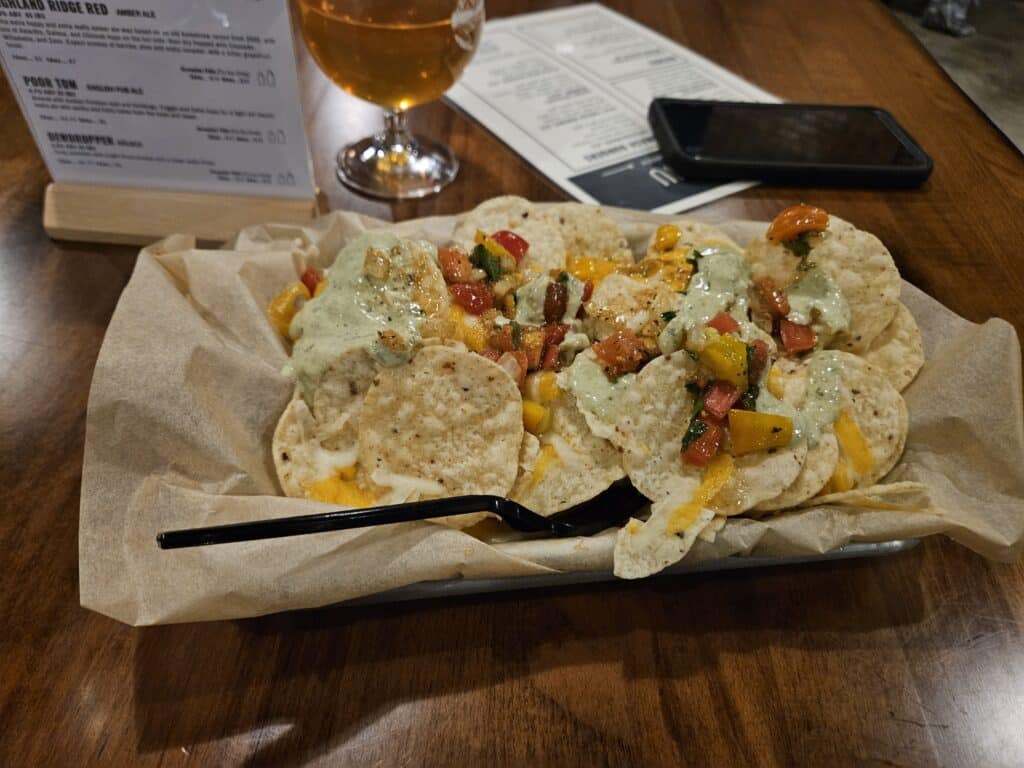 Nachos from Cacapon Mountain Brewing Company